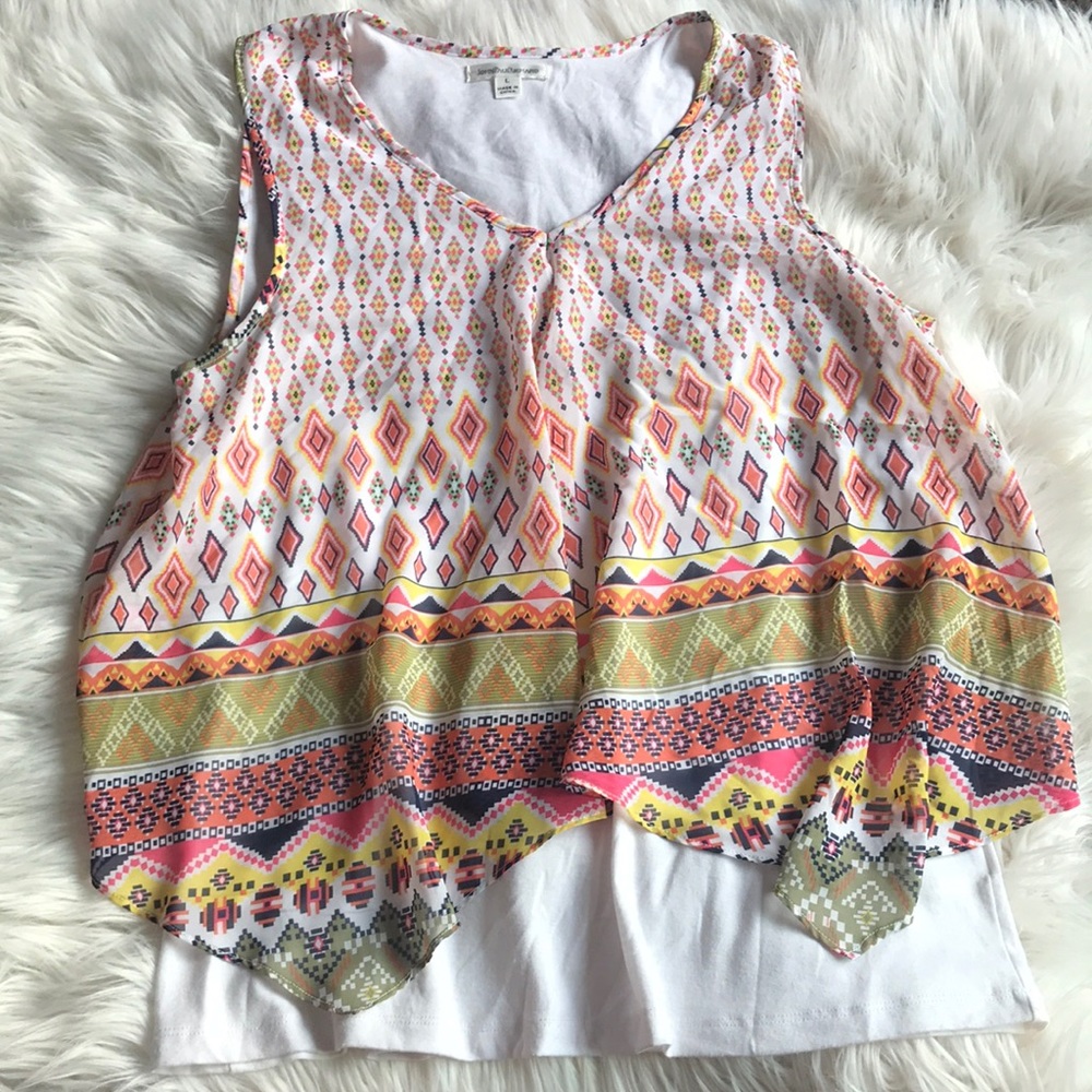 John Paul Richard layered blouse large